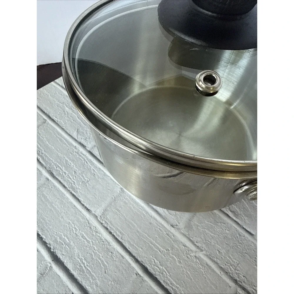 Masterclass Premium Cookware Stainless Steel Sauce Pan 1.5 L‎ W\ Lid Induction